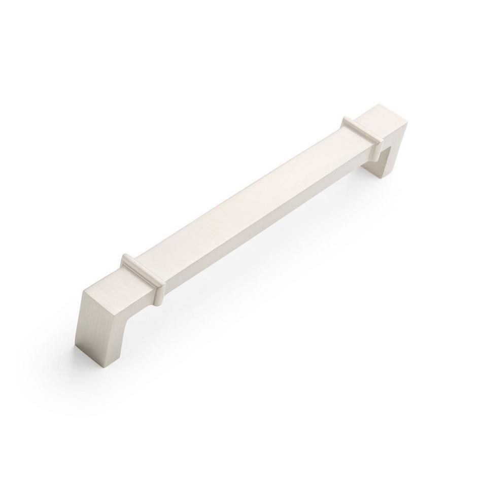 Marta Solid Brass Cabinet Pull - Brushed Nickel - 7-9/16" Centers, , large image number 0