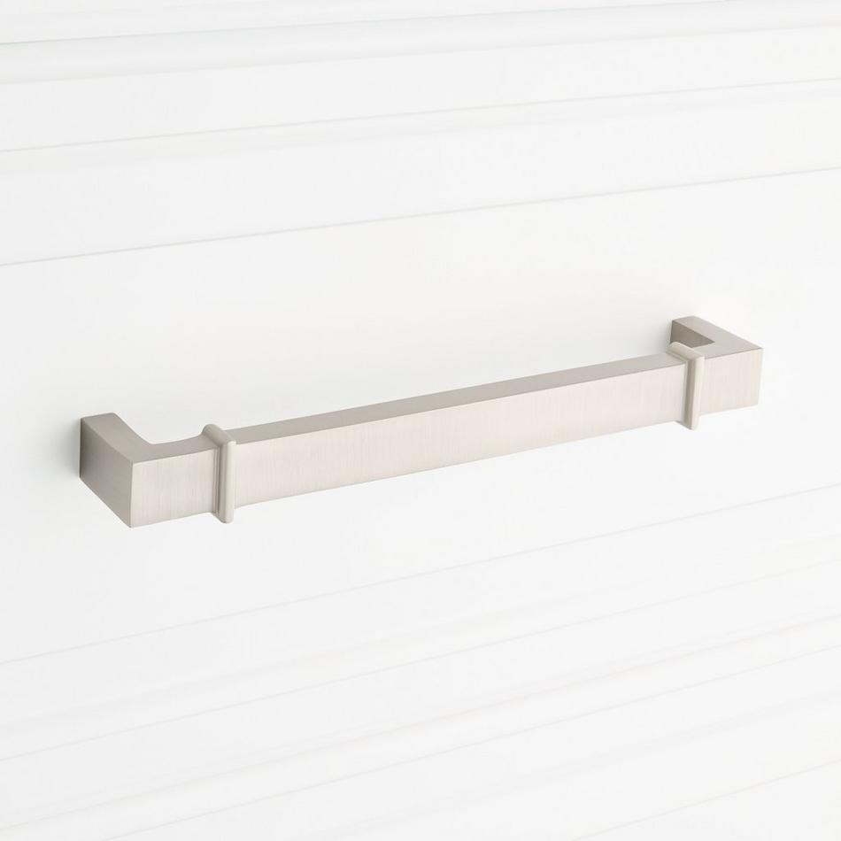 Marta Solid Brass Cabinet Pull - Brushed Nickel - 7-9/16" Centers, , large image number 3