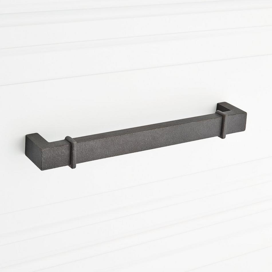 Marta Cast Iron Cabinet Pull - Antique Iron - 8-13/16" Centers, , large image number 3