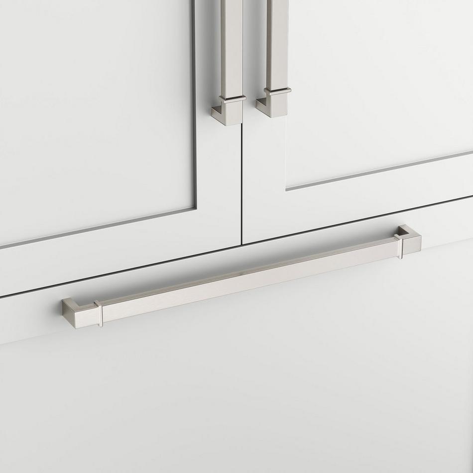 Marta Solid Brass Appliance Pull - Brushed Nickel - 18" Centers, , large image number 0