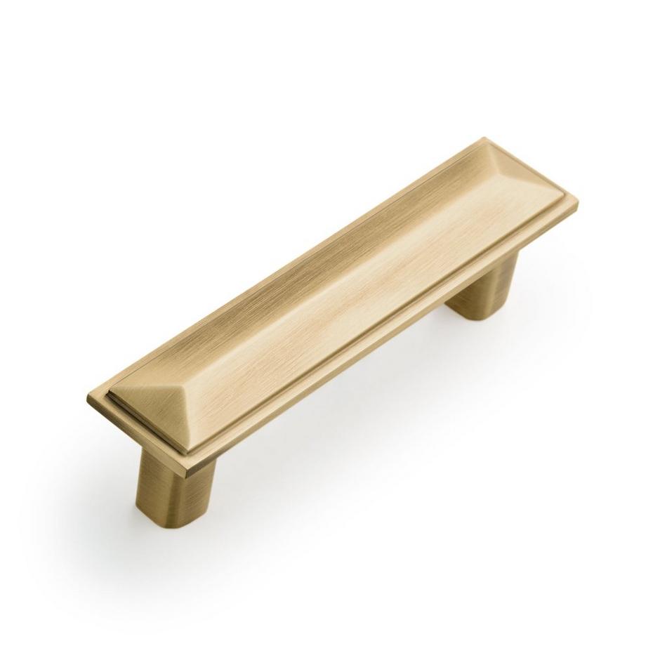 Bresnick Solid Brass Cabinet Pull - Antique Brass - 3-3/4" Centers, , large image number 0
