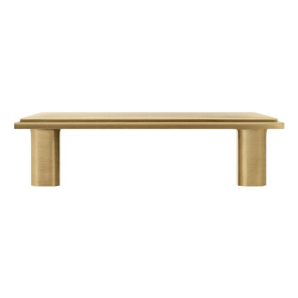 Bresnick Solid Brass Cabinet Pull - Antique Brass - 3-3/4" Centers, , large image number 2