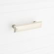 Bresnick Solid Brass Cabinet Pull - Brushed Nickel - 3-3/4" Centers, , large image number 3