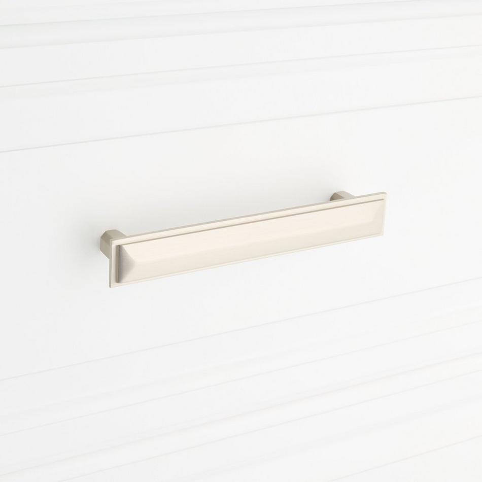 Bresnick Solid Brass Cabinet Pull - Brushed Nickel - 5-1/16" Centers, , large image number 3