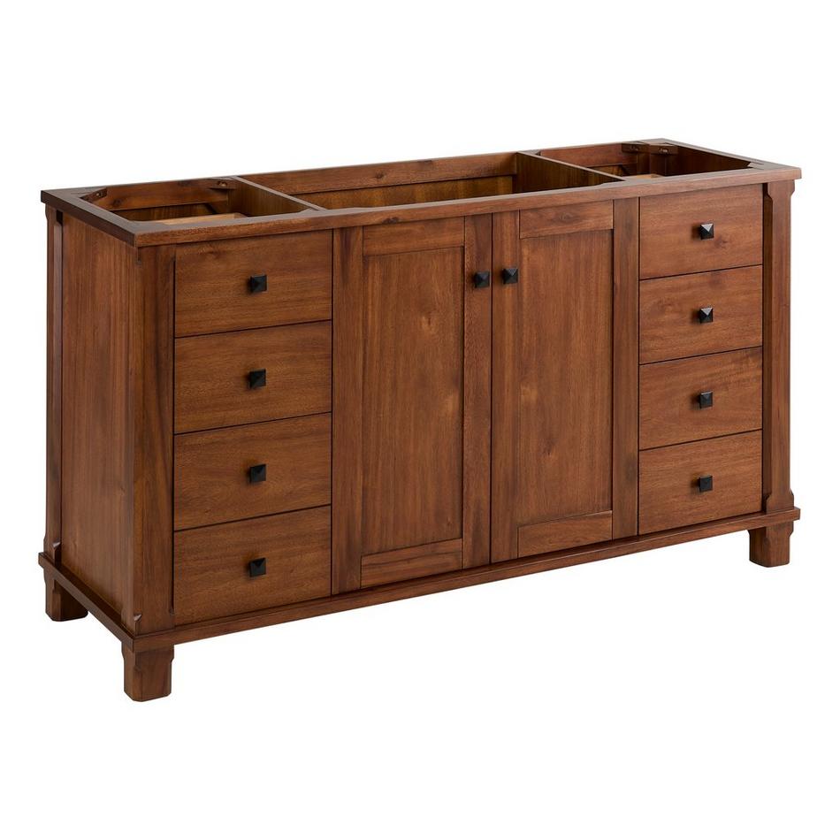 60" Theroux Single Vanity with Outlet - Tawny Brown - Vanity Cabinet Only, , large image number 0