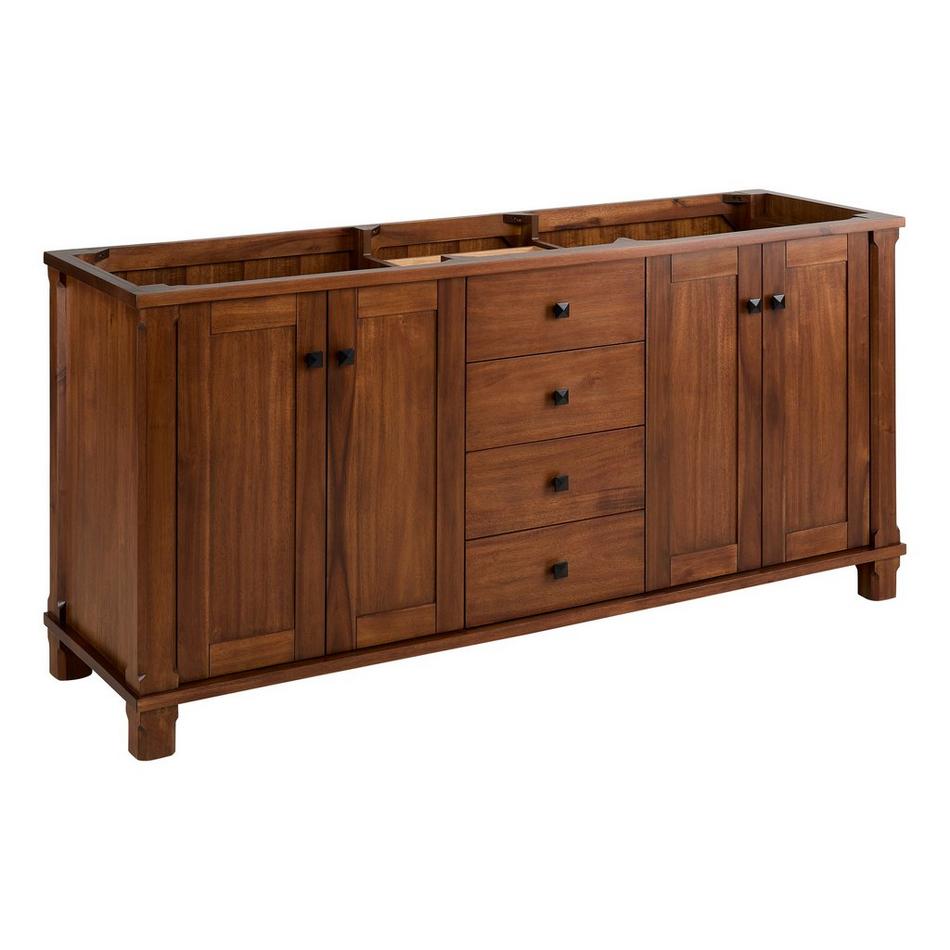 72" Theroux Double Vanity with Outlets - Tawny Brown - Vanity Cabinet Only, , large image number 0