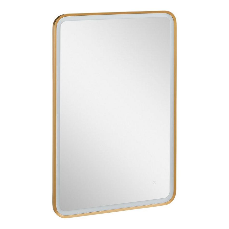 24" Faysel Rectangular Lighted Mirror - Brushed Gold, , large image number 3