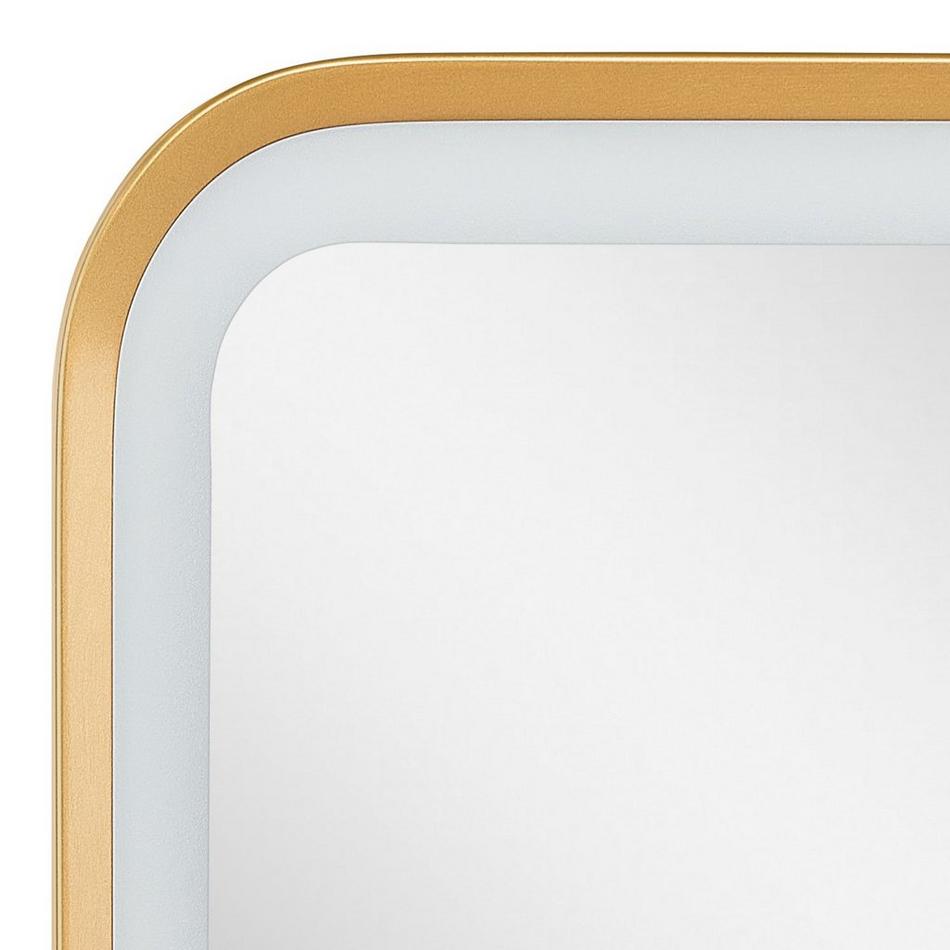 24" Faysel Rectangular Lighted Mirror - Brushed Gold, , large image number 5