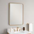 24" Faysel Rectangular Lighted Mirror - Brushed Gold, , large image number 2