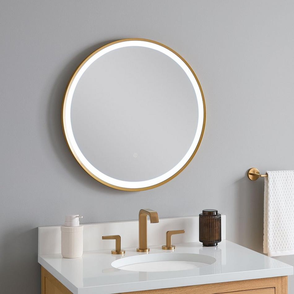 24" Faysel Round Lighted Mirror, , large image number 0
