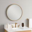 24" Faysel Round Lighted Mirror - Brushed Gold, , large image number 2