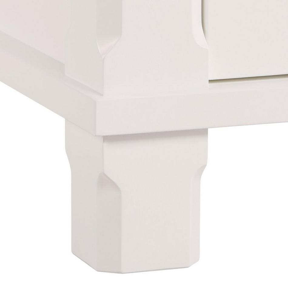 72" Theroux Double Vanity with Undermount Sinks - Outlets - Bright White - Carrara - 3 Hole, , large image number 5