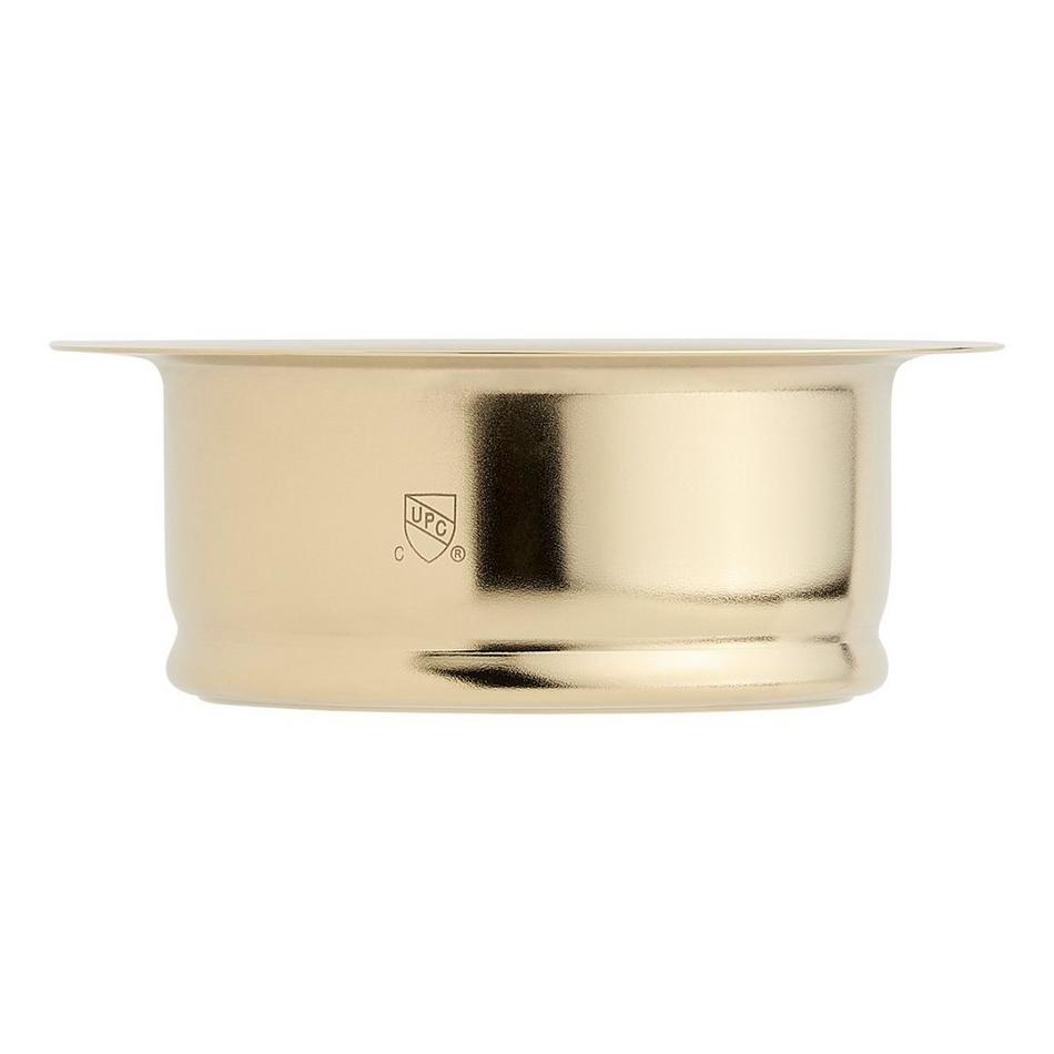 Standard Garbage Disposer Flange & Stopper - Polished Brass, , large image number 1
