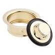 Standard Garbage Disposer Flange & Stopper - Polished Brass, , large image number 2