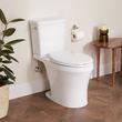 Millspring Low-Flow Two-Piece Elongated Toilet - White - Polished Nickel Handle, , large image number 0