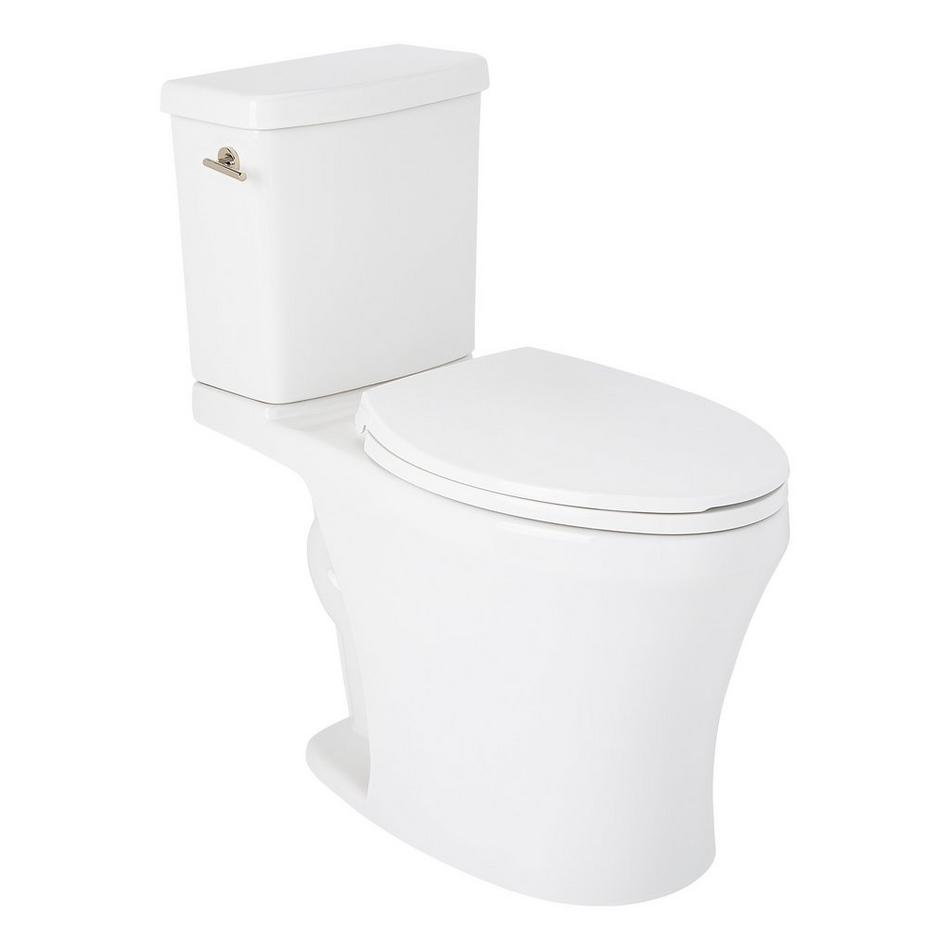 Millspring Low-Flow Two-Piece Elongated Toilet - White - Polished Nickel Handle, , large image number 1
