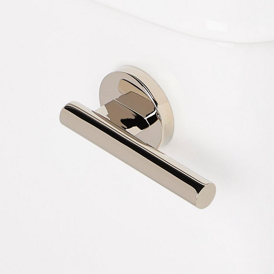 Millspring Low-Flow Two-Piece Elongated Toilet - White - Polished Nickel Handle, , large image number 6