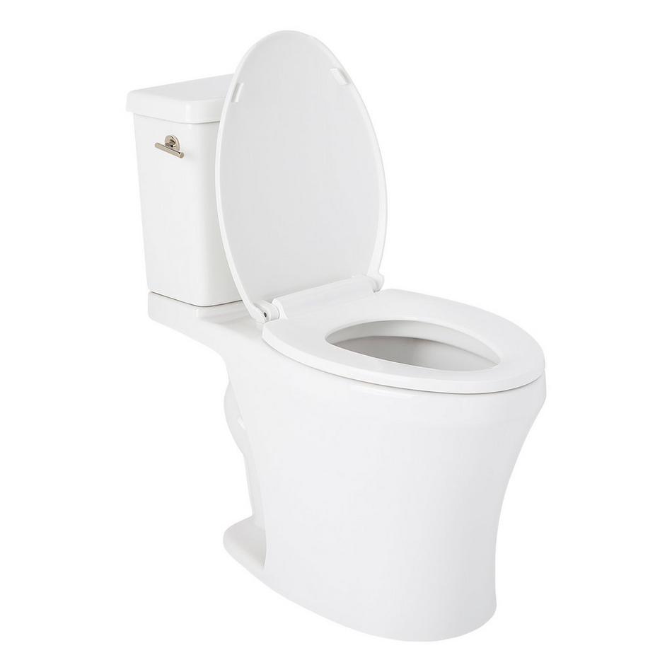 Millspring Low-Flow Two-Piece Elongated Toilet - White - Polished Nickel Handle, , large image number 2
