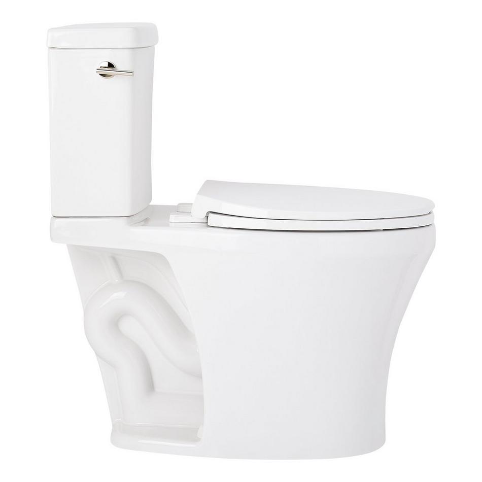 Millspring Low-Flow Two-Piece Elongated Toilet - White - Polished Nickel Handle, , large image number 3