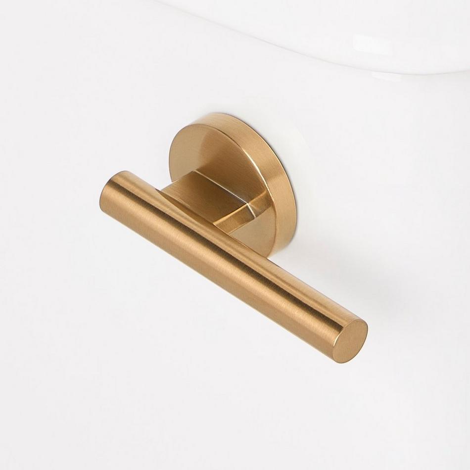 Millspring Low-Flow Two-Piece Elongated Toilet - White - Brushed Gold Handle, , large image number 6