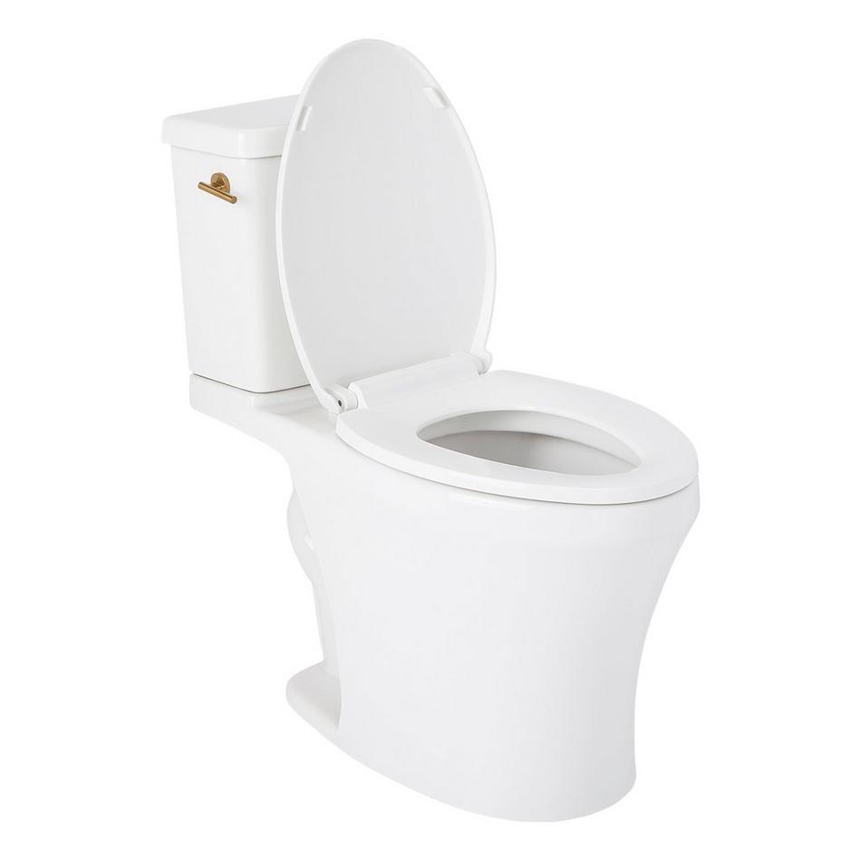 Millspring Low-Flow Two-Piece Elongated Toilet - White - Brushed Gold Handle, , large image number 2