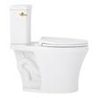 Millspring Low-Flow Two-Piece Elongated Toilet - White - Brushed Gold Handle, , large image number 3