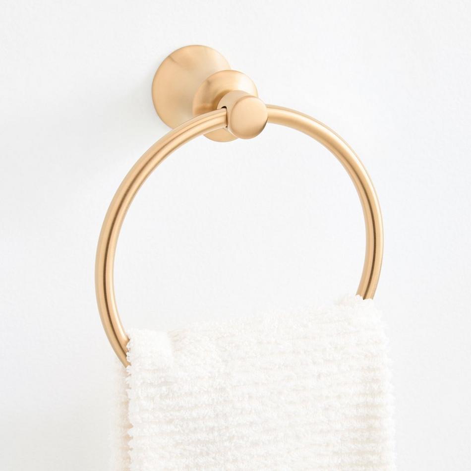 Pendleton Towel Ring - Brushed Gold, , large image number 0