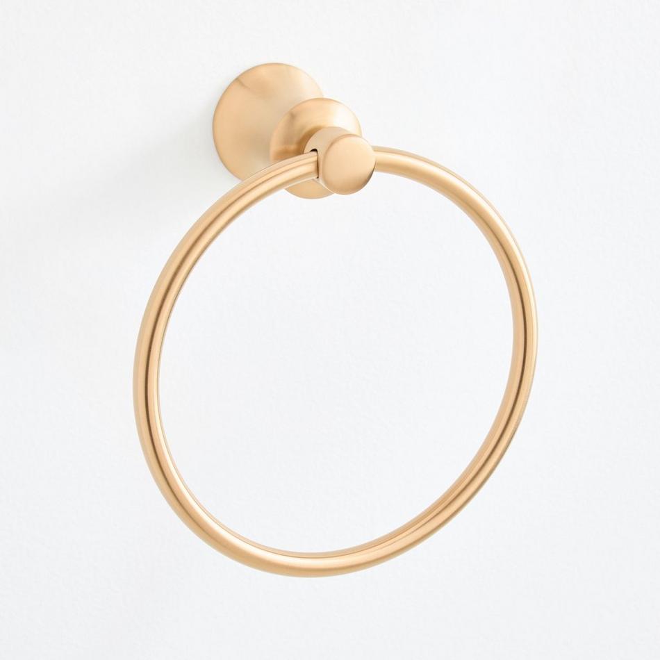 Pendleton Towel Ring - Brushed Gold, , large image number 1