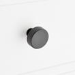 Brixlee Reeded Brass Round Knob - Matte Black, , large image number 3