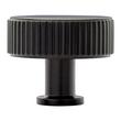 Brixlee Reeded Brass Round Knob - Matte Black, , large image number 2