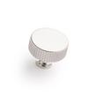 Brixlee Reeded Brass Round Knob - Brushed Nickel/Polished Nickel, , large image number 0
