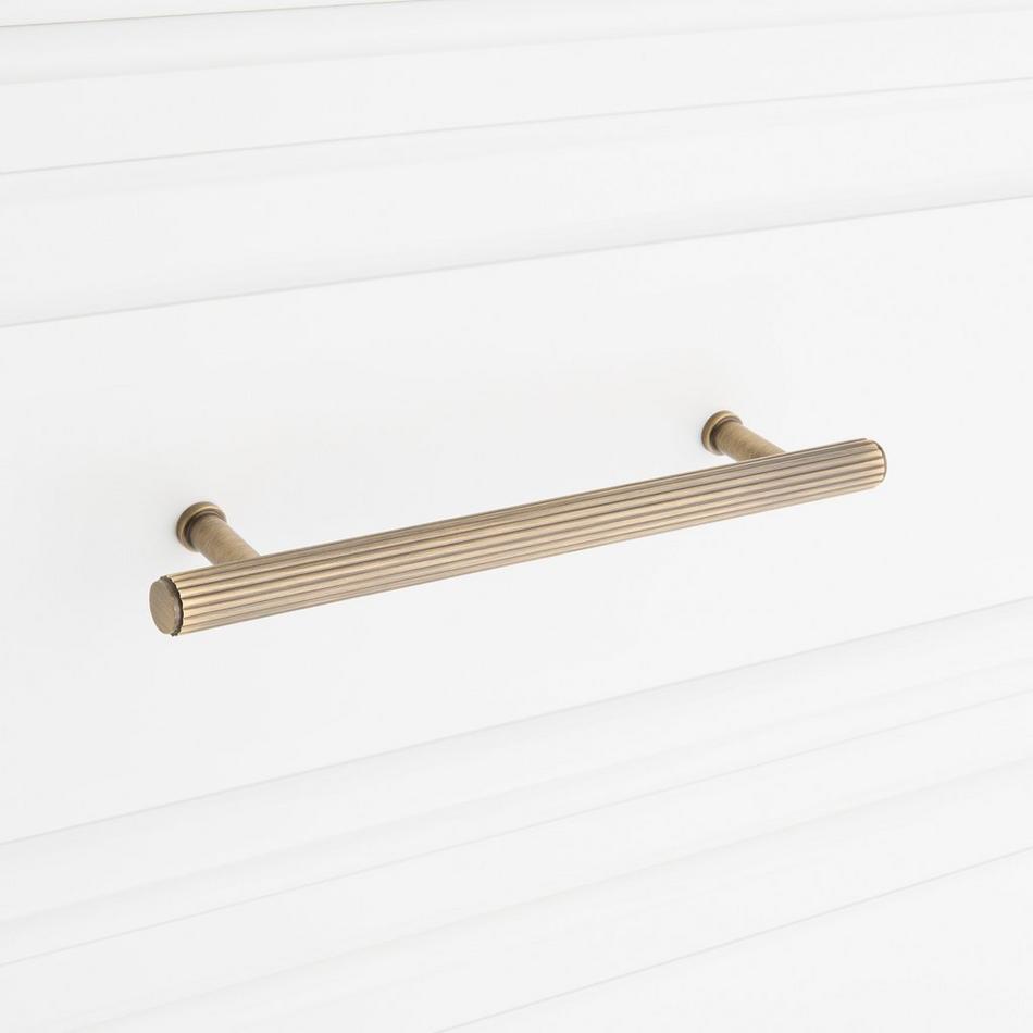 Brixlee Reeded Brass Cabinet Pull, , large image number 5