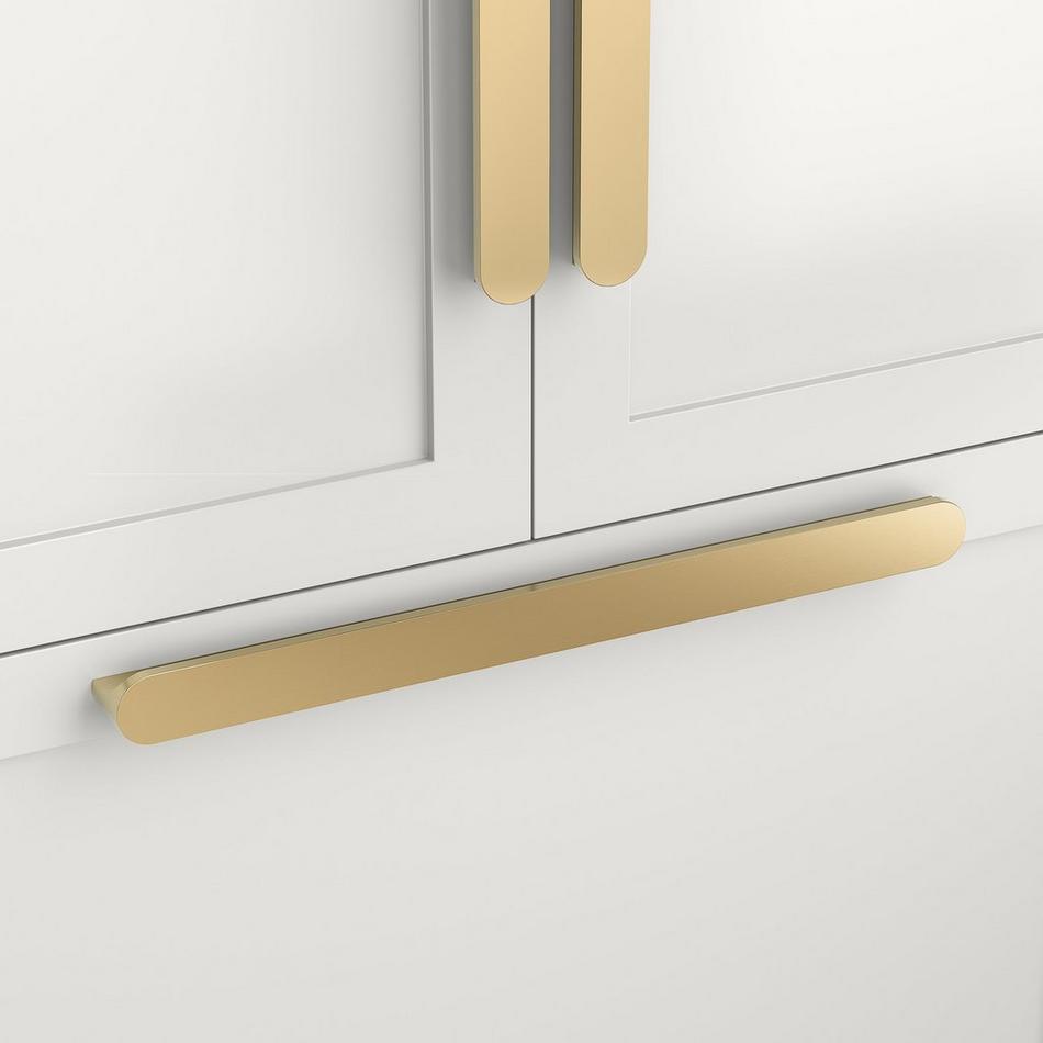Pleso Brass Adjustable Appliance Pull - Satin Brass - 12" to 18" Centers, , large image number 0