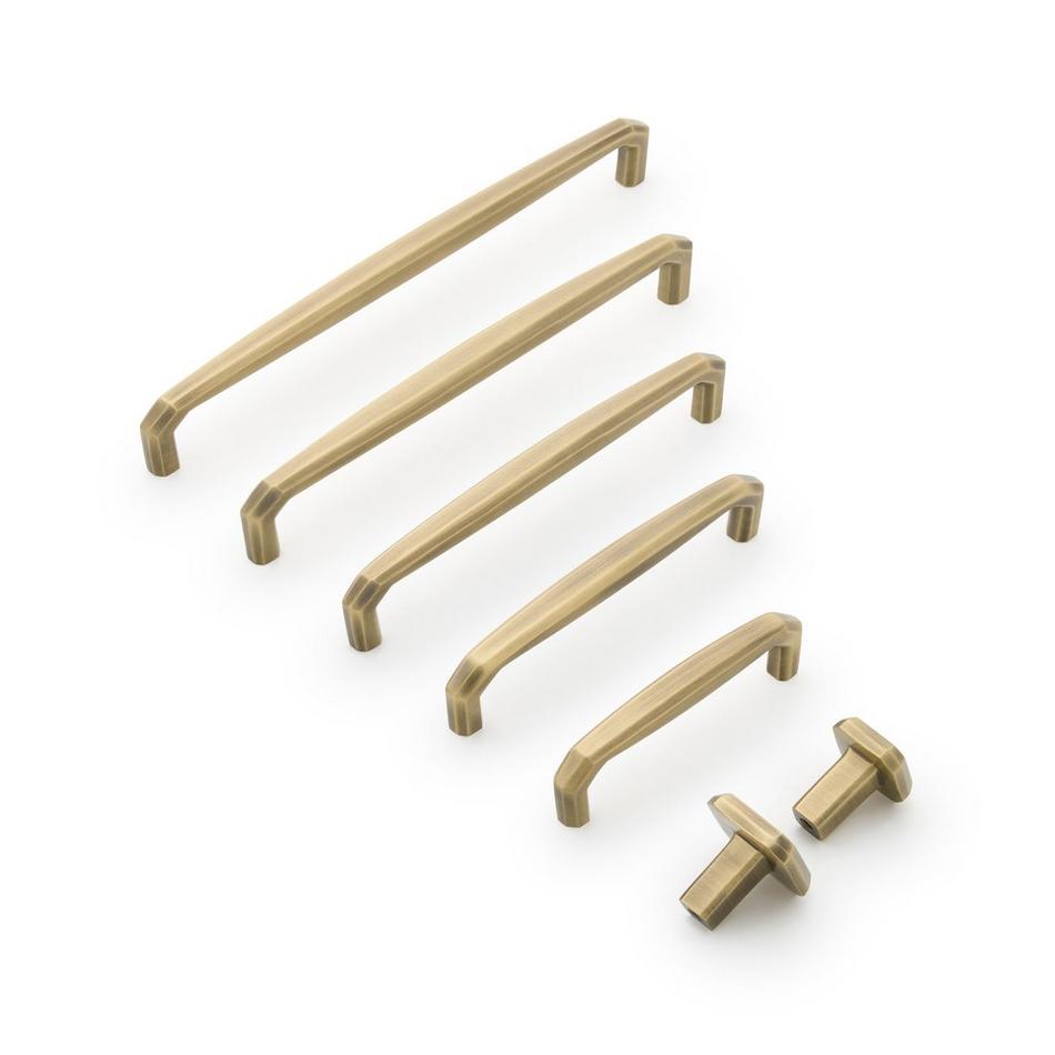 Ponderay Brass Cabinet Pull - Antique Brass - 5-1/8" Centers, , large image number 1