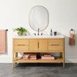 60" Rheya Narrow Console Vanity with Outlet and Sink - Blonde Oak, , large image number 0
