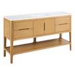 60" Rheya Narrow Console Vanity with Outlet and Sink - Blonde Oak, , large image number 1