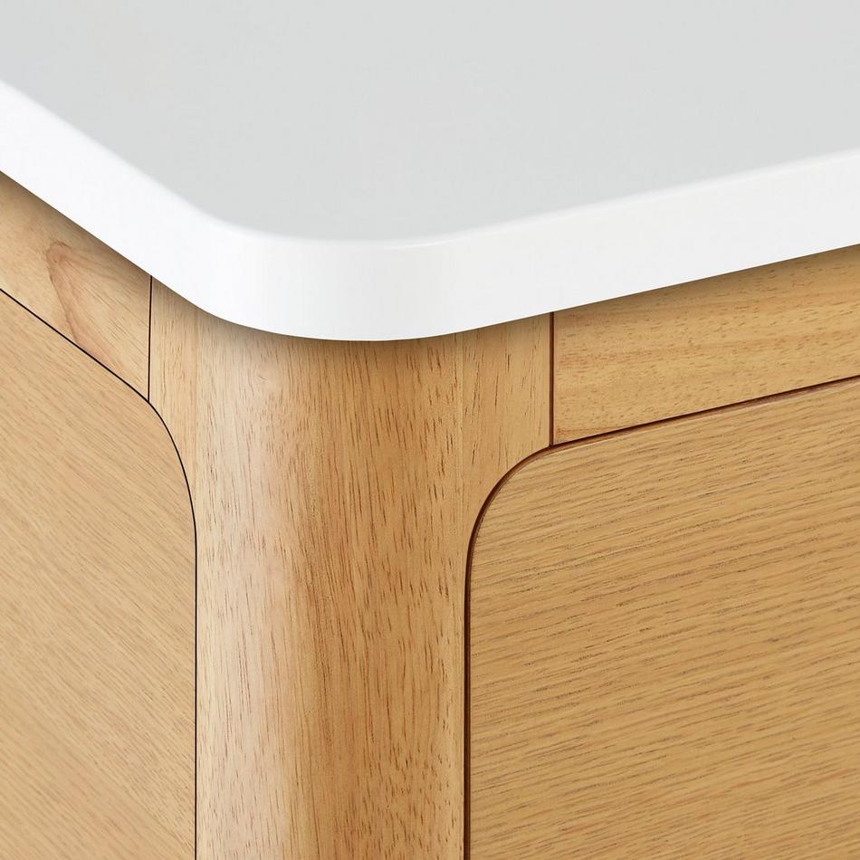 72" Rheya Narrow Console Double Vanity and Sinks - Blonde Oak, , large image number 5