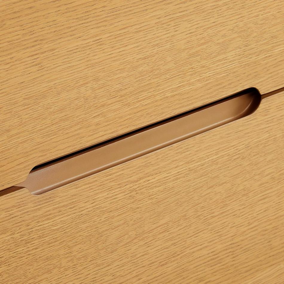 72" Rheya Narrow Console Double Vanity and Sinks - Blonde Oak, , large image number 4