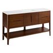 60" Rheya Narrow Console Vanity with Outlet and Sink - Winterland Walnut, , large image number 1
