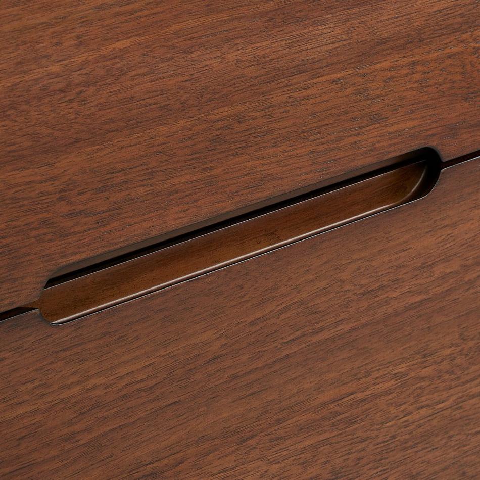 60" Rheya Narrow Console Vanity with Outlet and Sink - Winterland Walnut, , large image number 4