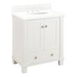 30" Theroux Vanity with Undermount Sink - Outlet - Bright White - FW Quartz - 3 Hole, , large image number 0
