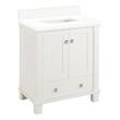 30" Theroux Vanity with Rectangular Undermount Sink - Outlet - Bright White - AW Quartz - No Hole, , large image number 0