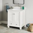 30" Theroux Vanity with Rectangular Undermount Sink - Outlet - Bright White - Carrara - No Hole, , large image number 0