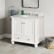 36" Theroux Vanity with Undermount Sink - Outlet - Bright White - Carrara - 3 Hole, , large image number 0