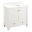 36" Theroux Vanity with Undermount Sink - Outlet - Bright White - FW Quartz - 3 Hole, , large image number 0