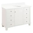 48" Theroux Vanity with Undermount Sink - Outlet - Bright White - AW Quartz - 3 Hole, , large image number 0