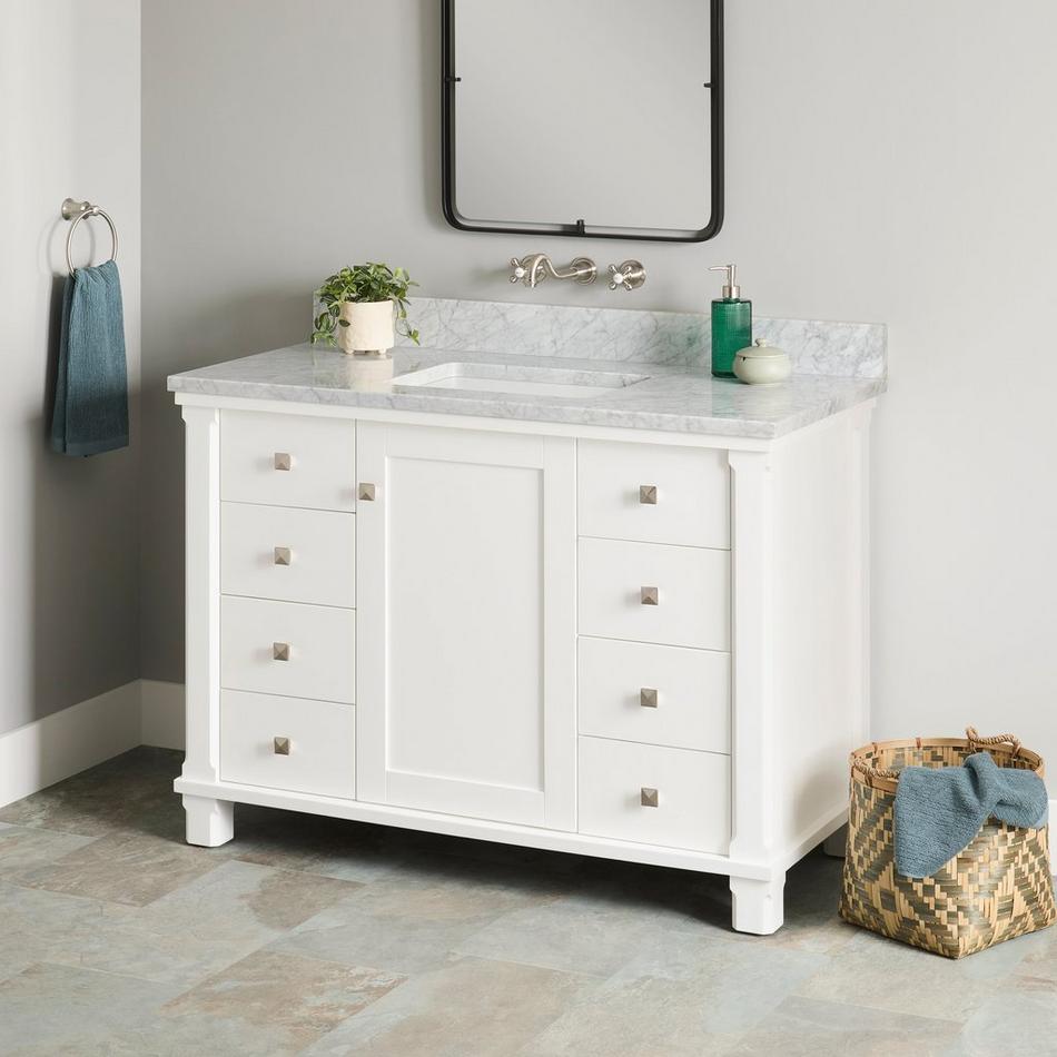48" Theroux Vanity with Rectangular Undermount Sink - Outlet - Bright White, , large image number 1