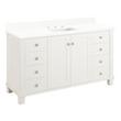 60" Theroux Single Vanity with Rect. Undermount Sink - Outlet - Bright White - AW Quartz - 3 Hole, , large image number 0