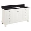 60" Theroux Single Vanity with Rect. Undermount Sink - Outlet - Bright White - CB Quartz - 3 Hole, , large image number 0