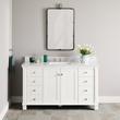 60" Theroux Single Vanity with Rect. Undermount Sink - Outlet - Bright White - Carrara - 3 Hole, , large image number 0